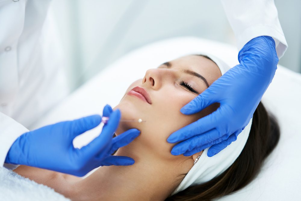 beautiful young woman getting polydioxanone thread lifting beauty salon 1